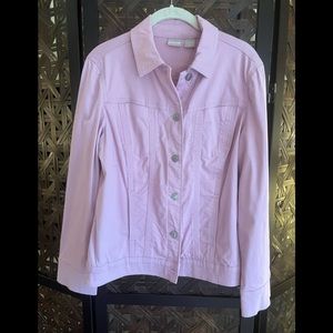 Chicos Sateen Jean Jacket soft lilac